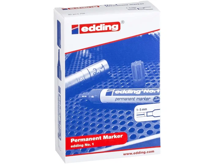 Edding Marcador Permanente Nº 1 Rojo (Set de 10) Edding Marcador Permanente Nº 1 Rojo (Set de 10)
