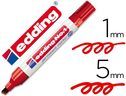 Edding Marcador Permanente Nº 1 Rojo (Set de 10) Edding Marcador Permanente Nº 1 Rojo (Set de 10)