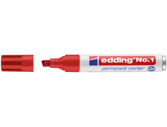 Edding Marcador Permanente Nº 1 Rojo (Set de 10) Edding Marcador Permanente Nº 1 Rojo (Set de 10)