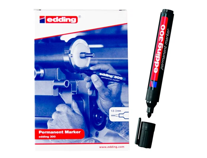Edding Marcador Permanente 300 Negro (Set de 10) Edding Marcador Permanente 300 Negro (Set de 10)