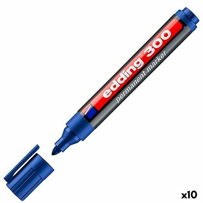Edding Marcador Permanente 300 Azul Punta Redonda 1,5-3 mm