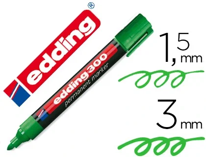 Edding Marcador Permanente 300 Verde (Set de 10)