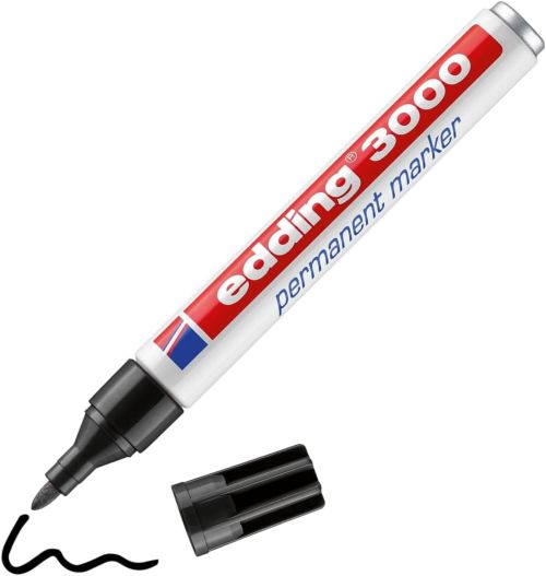 Edding Marcador Permanente 3000 Negro Punta Redonda 1,5-3 mm