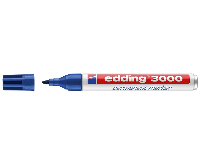 Edding Marcador Permanente 3000 Azul Set de 10 Edding Marcador Permanente 3000 Azul Set de 10