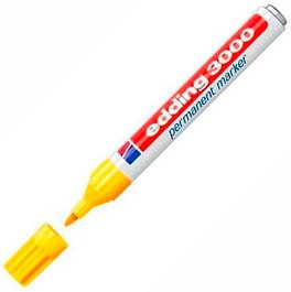 Edding 3000 Marcador Permanente Amarillo Punta Redonda 1,5-3 mm Set de 10 (Set de 10)