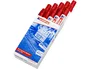 Edding Marcador Permanente 3300 Rojo Punta Biselada (Set de 10)