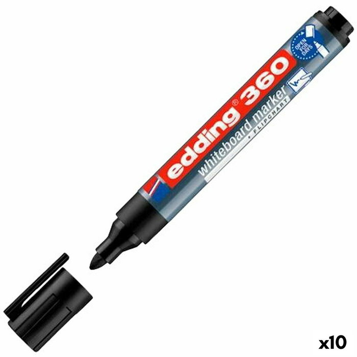 Edding Marcador Pizarra Blanca 360 Rellenable Negro