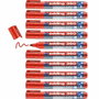 Edding Marcador Pizarra Blanca 360 Rellenable Rojo (Set de 10)