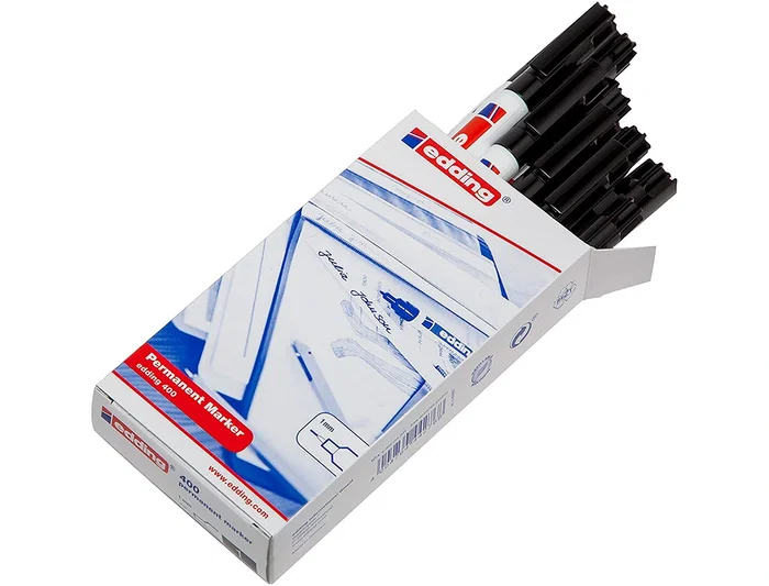 Edding Marcador Permanente 400 Negro Punta Redonda 1 mm Recargable