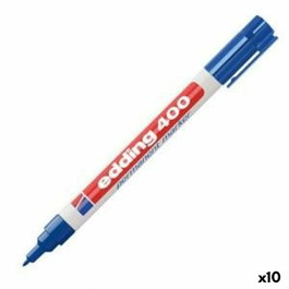 Edding Marcador Permanente 400 Azul (Set de 10)