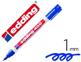 Edding Marcador Permanente 400 Azul Punta Redonda 1 mm Recargable