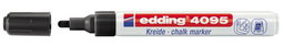 Marcador Tiza Liquida Edding 4095 Conico Negro (Set de 10)