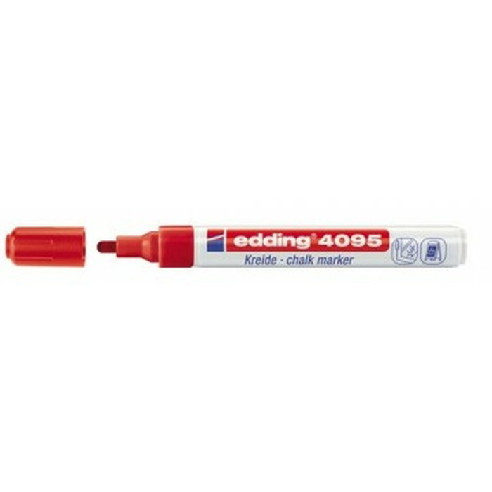 Edding Marcador de Tiza Líquida 4095 Rojo (Set de 10)