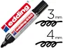 Edding Marcador Permanente 550 Negro (Set de 10) - Tinta Resistente, Punta Redonda 3-4mm, Materiales Variados (Set de 10)