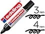 Edding Marcador Permanente 550 Negro (Set de 10) - Tinta Resistente, Punta Redonda 3-4mm, Materiales Variados (Set de 10)