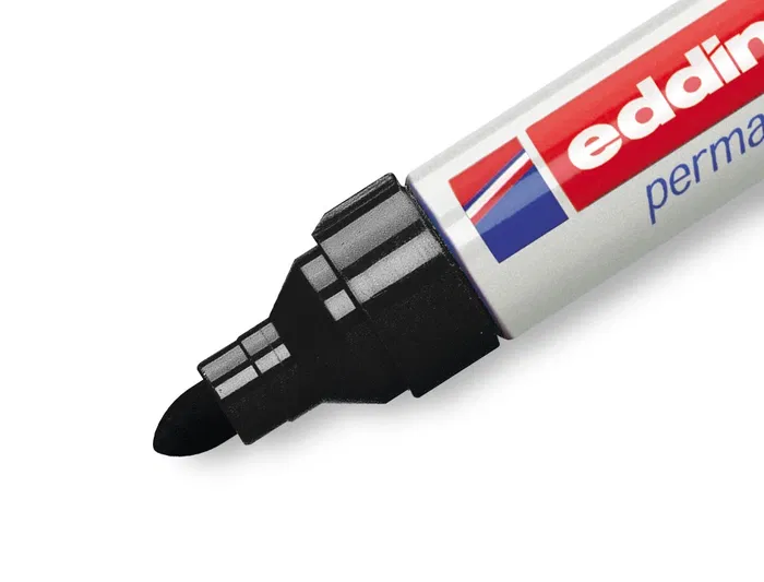Edding Marcador Permanente 550 Negro (Set de 10) - Tinta Resistente, Punta Redonda 3-4mm, Materiales Variados (Set de 10)
