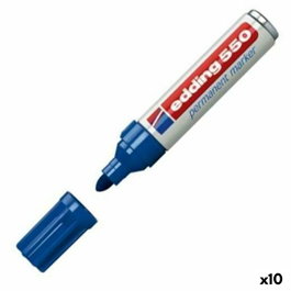 Edding Marcador Permanente 550 Azul (Set de 10)