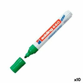 Edding Marcador Pizarra Blanca 660 Verde (Set de 10)