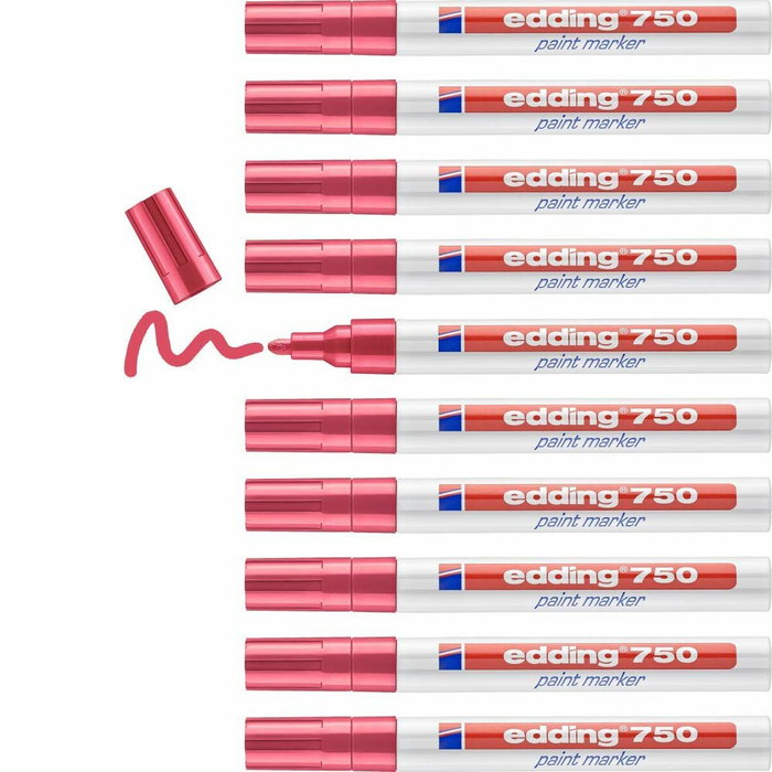 Edding Marcador Permanente 750 Rojo Set de 10 unidades