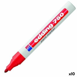 Edding Marcador Permanente 750 Rojo Set de 10 unidades