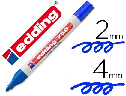 Edding Marcador Permanente 750 Azul Set de 10 unidades Edding Marcador Permanente 750 Azul Set de 10 unidades