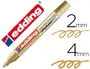 Edding Rotulador 750 Marcador Punta Fibra Oro Tinta Opaca Permanente Efecto Lacado para Madera Vidrio Plástico Metal Trazo 2-4 mm