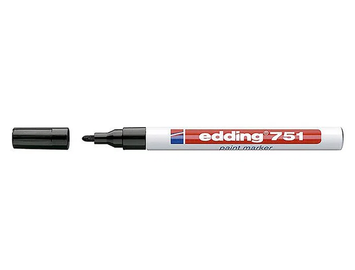 Edding Marcador Permanente 751 Negro Set de 10 Edding Marcador Permanente 751 Negro Set de 10