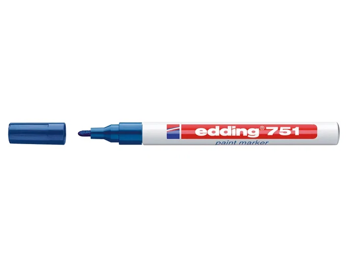 Edding Marcador Permanente 751 Azul Tinta Opaca Brillante (Set de 10) Edding Marcador Permanente 751 Azul Tinta Opaca Brillante (Set de 10)