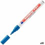 Edding Marcador Permanente 751 Azul Tinta Opaca Brillante (Set de 10)