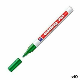 Edding Marcador Permanente Tinta Opaca 751 Verde (Set de 10)