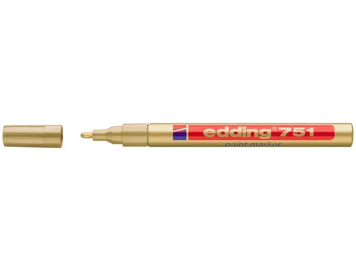 Edding Marcador Permanente Tinta Opaca 751 Oro (Set de 10) Edding Marcador Permanente Tinta Opaca 751 Oro (Set de 10)