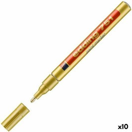 Edding Marcador Permanente Tinta Opaca 751 Oro (Set de 10)