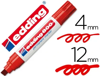 Edding Marcador Permanente 800 Rojo Set de 5 Edding Marcador Permanente 800 Rojo Set de 5