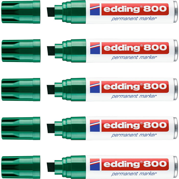 Edding Marcador Permanente 800 Verde (Set de 5)
