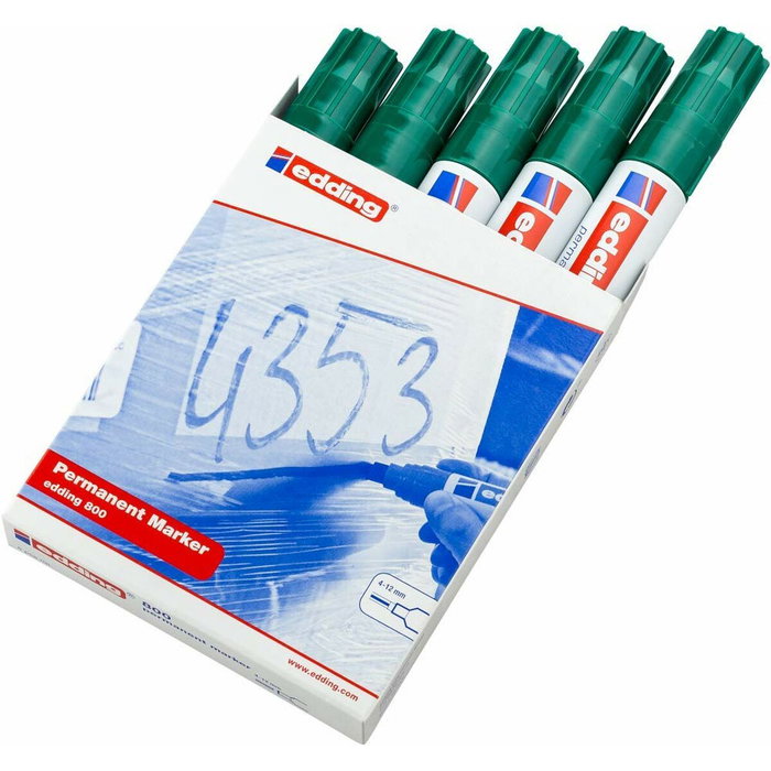 Edding Marcador Permanente 800 Verde (Set de 5)