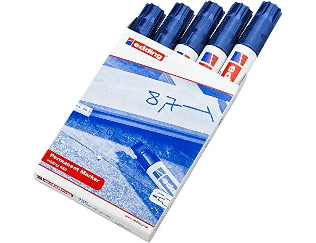 Edding Marcador Permanente 850 Azul (Set de 5)