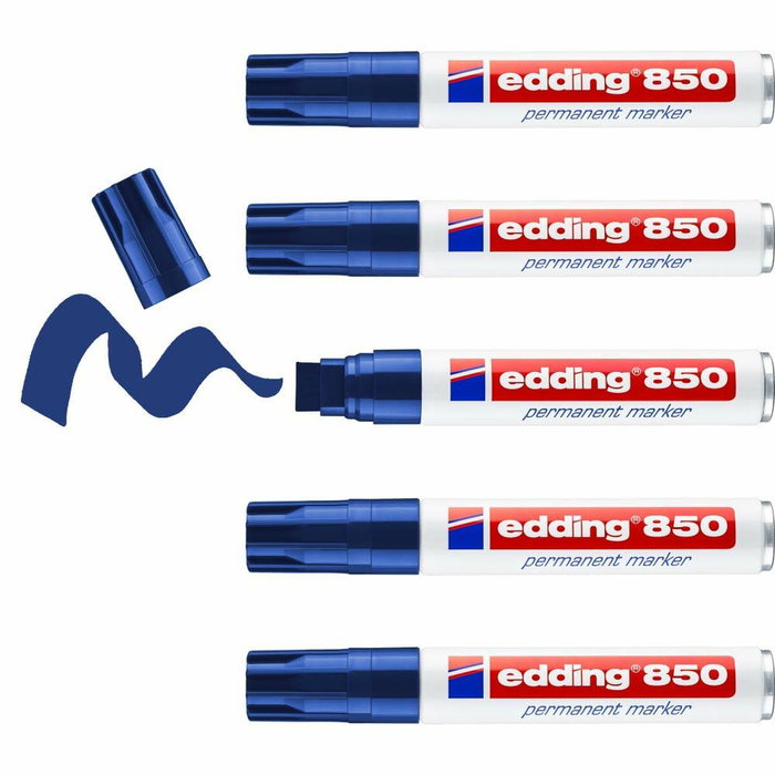 Edding Marcador Permanente 850 Azul (Set de 5)