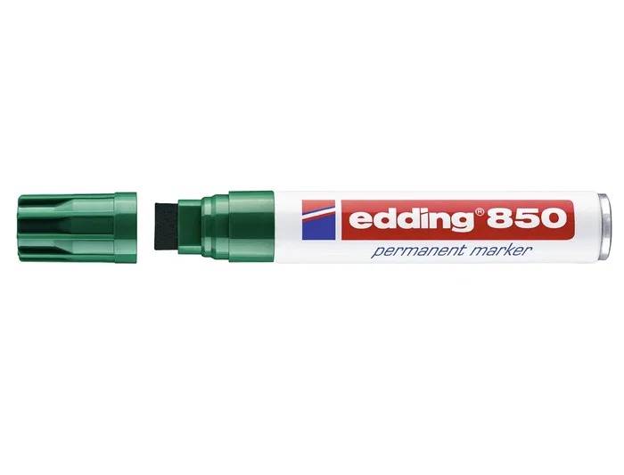 Edding Rotulador Marcador Permanente 850 Verde Punta Biselada 5-15 mm Recargable