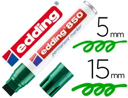 Edding Rotulador Marcador Permanente 850 Verde Punta Biselada 5-15 mm Recargable