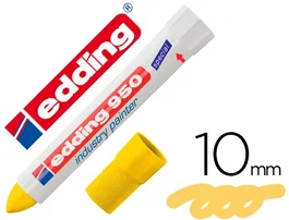 Edding Marcador Permanente 950 Pasta Opaca Amarilla Punta Redonda 10 mm para Superficies Oxidadas