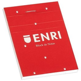 Enri Bloc De Notas Grapado 80H A6 Liso Tapa Blanda Rojo (Set de 10) (Set de 10)