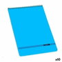 Enri Set de 10 Cuadernos de Espiral Superior Oficina 4º Azul Tapa Blanda 80H