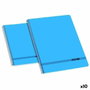 Enri Set de 10 Cuadernos de Espiral Oficina 80H 4X4 Tapas Blandas Folio Azul