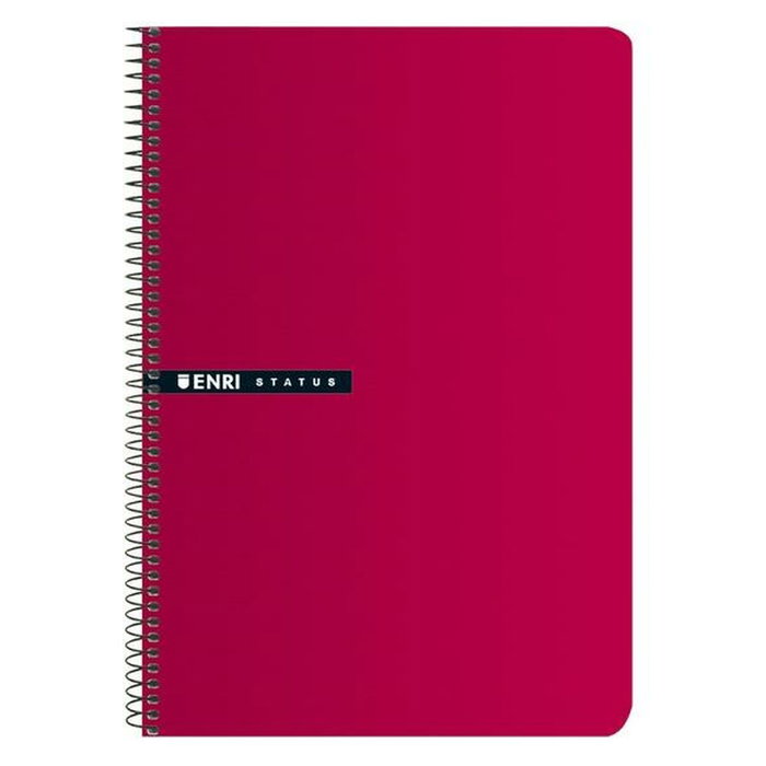 Enri Set de 5 Cuadernos de Espiral 4º Tapas Duras Rojo 100H 70gr 4x4mm Enri Set de 5 Cuadernos de Espiral 4º Tapas Duras Rojo 100H 70gr 4x4mm