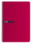 Enri Set de 5 Cuadernos de Espiral 4º Tapas Duras Rojo 100H 70gr 4x4mm