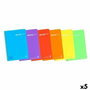 Enri Set de 5 Cuadernos de Espiral 80 Hojas 90gr 5x5 con Tapa de Plástico Surtidos