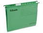 Esselte Carpeta Colgante DIN A4 Kraft Lomo V Visor Corto Flexible Verde Caja 25 Unidades
