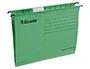 Esselte Carpeta Colgante DIN A4 Kraft Lomo V Visor Corto Flexible Verde Caja 25 Unidades