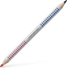 Faber Castell Lápiz Jumbo Grip Doble Punta Bicolor Rojo y Azul (Set de 12) (Set de 12)