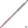 Faber Castell Lápiz Jumbo Grip Doble Punta Bicolor Rojo y Azul (Set de 12)